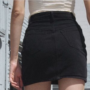 Fitted Black Denim Skirt like New